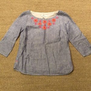 Vineyard Vines Beaded Striped Linen Top